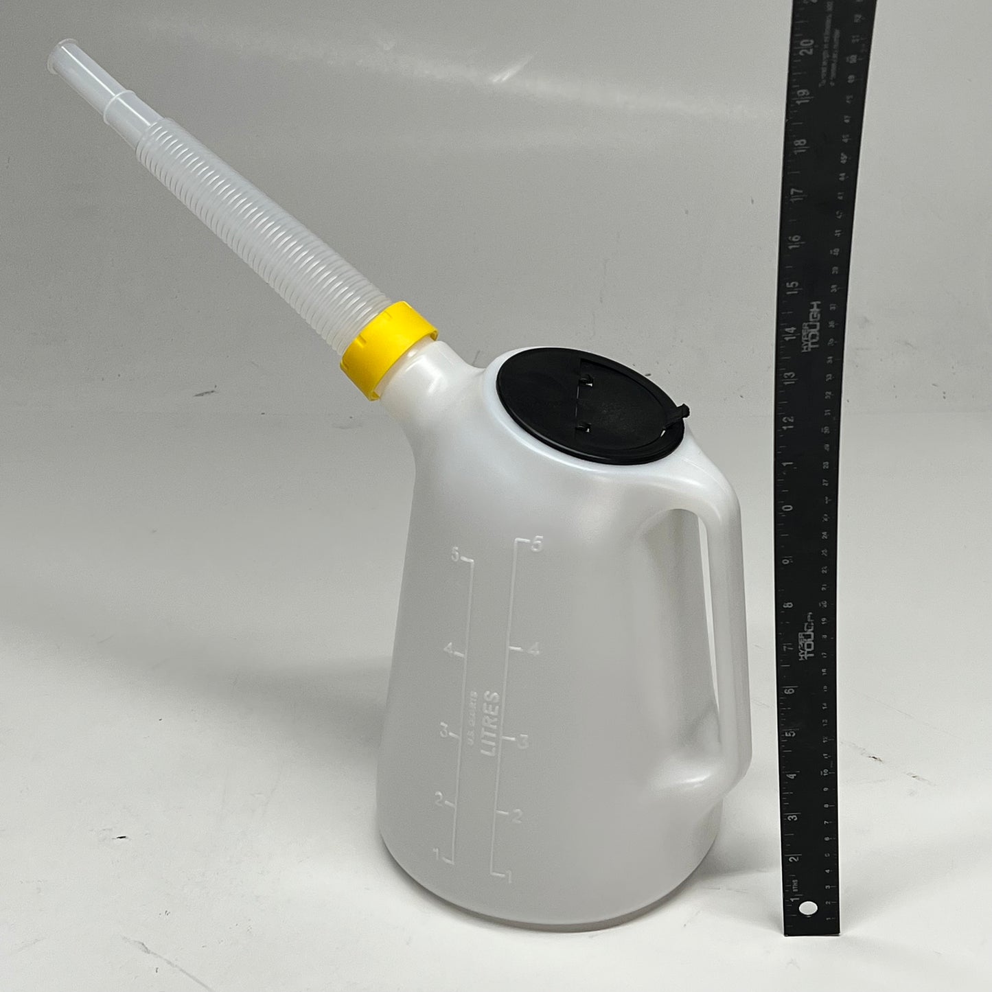 ZA@ FUNNEL KING  Translucent High Density Graduated Measuring Container 5 Liter Clear