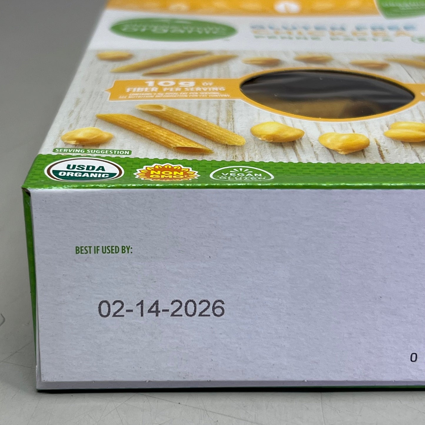 ZA@ SIMPLE TRUTH ORGANIC (6 PACK) Chickpea Penne Pasta 8 oz Yellow BB 02/26 A