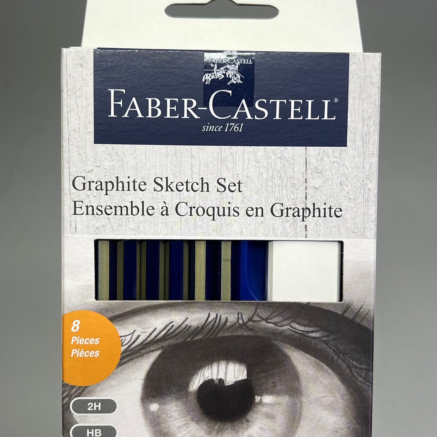 FABER-CASTELL (2 PACK) Graphite Sketch Pencil Set W/ Clay 8 Piece Set 114000T