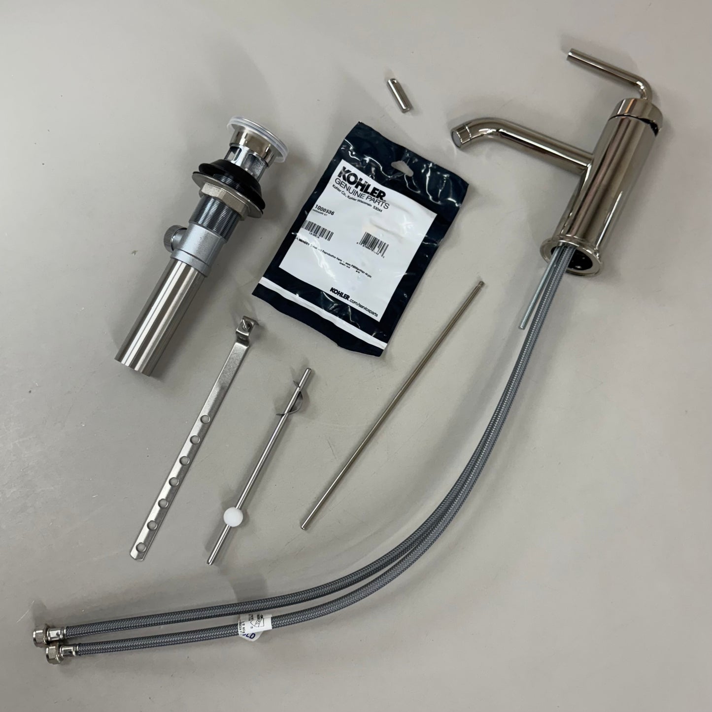 KOHLER Purist Lavatory Bathroom Single Control Faucet Vibrant Polished Nickel 14402-4A-SN