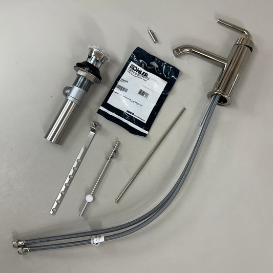 KOHLER Purist Lavatory Bathroom Single Control Faucet Vibrant Polished Nickel 14402-4A-SN