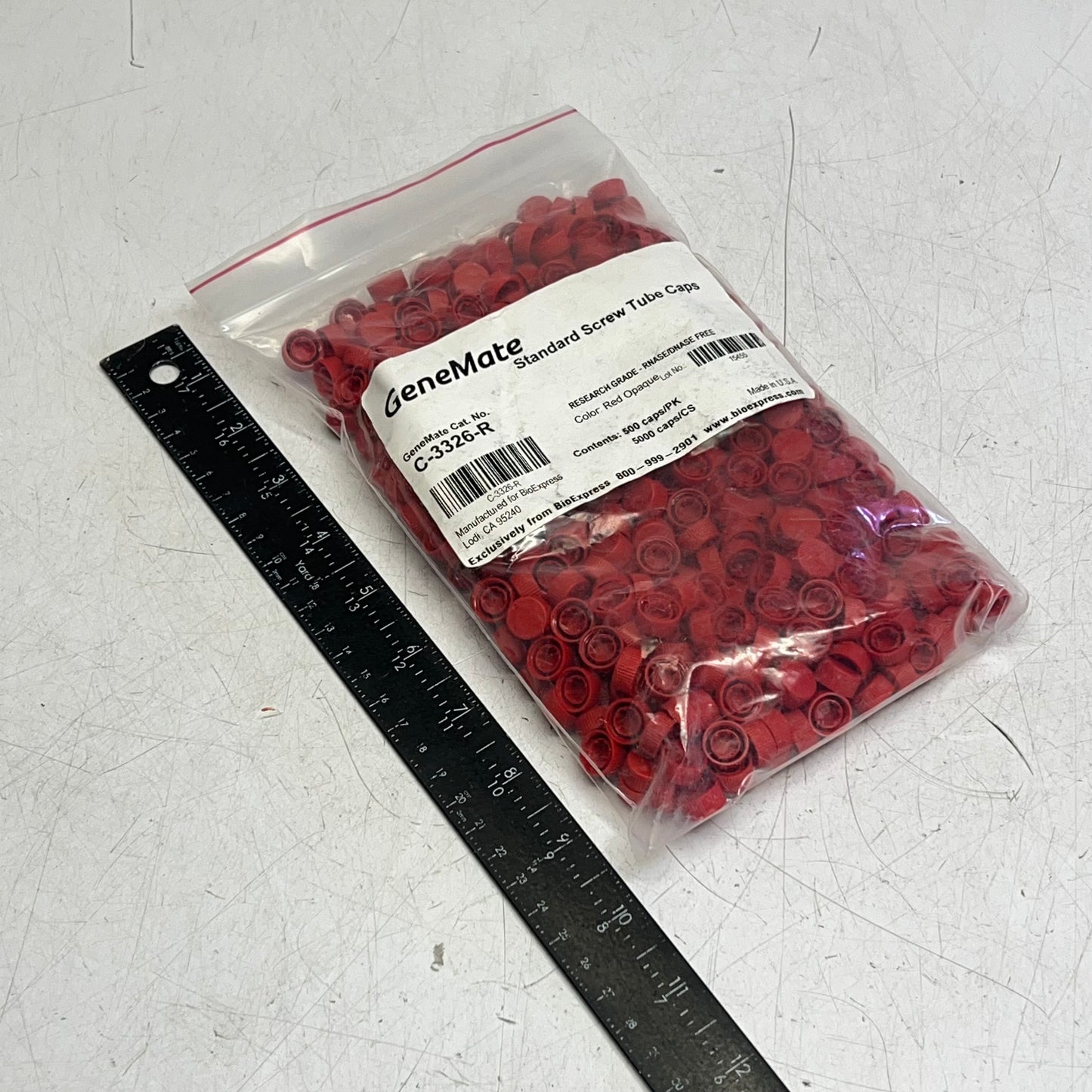 ZA@ GENE MATE  (2 PACK, 500 EACH) Bio Express  Red C-3326-R