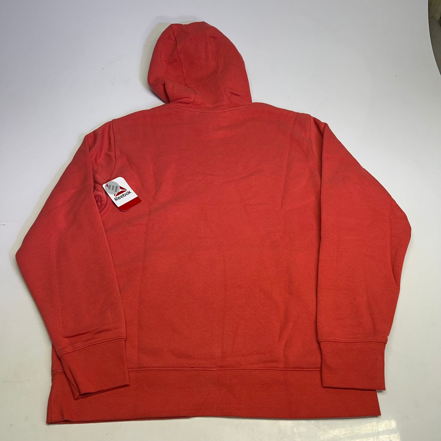 REEBOK Embroidered Logo Oversized Hoodie Women's Sz L Baked Apple REM233FH03141