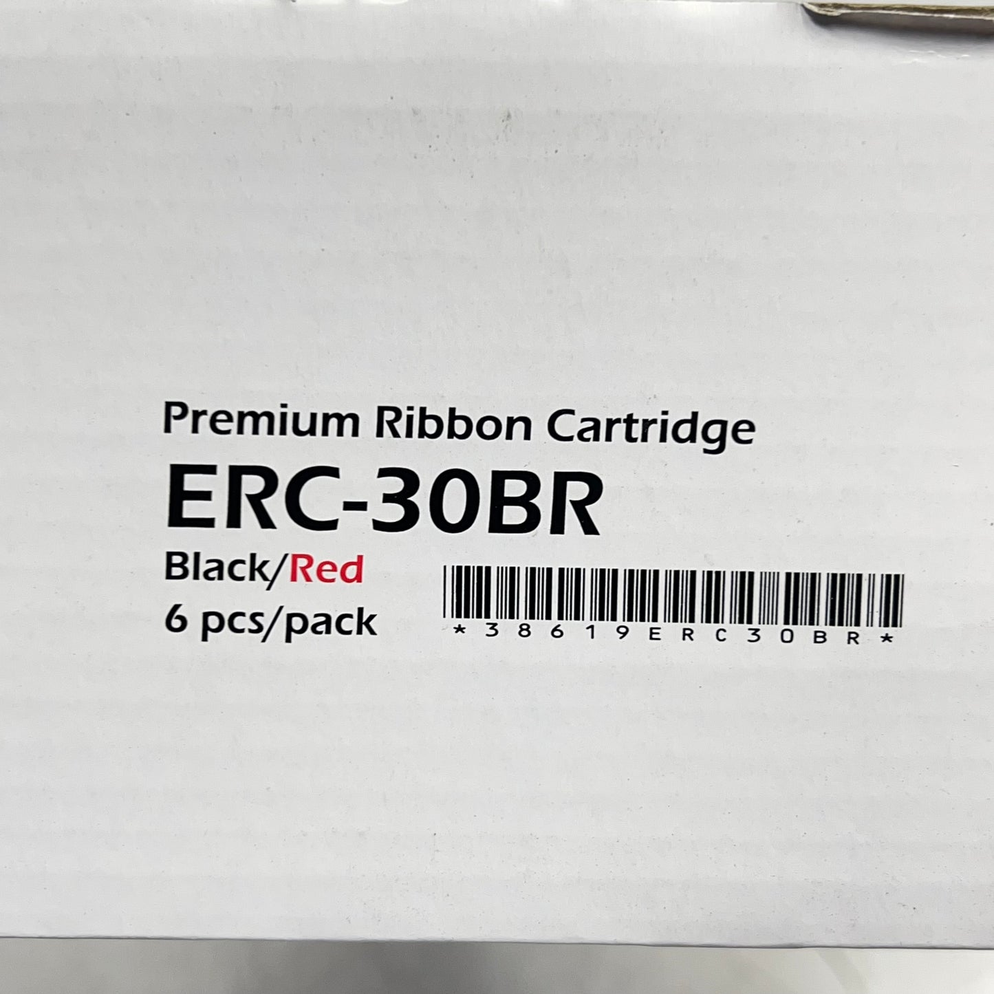 ZA@ (2 PACK, 6 EACH) Premium Ribbon Cartridge for Epson Printers Black/Red ERC-30BR