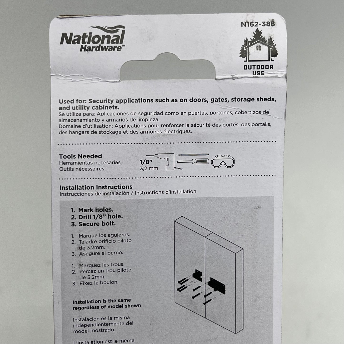 NATIONAL HARDWARE (3 PACK) Barrel Bolt 6" Zinc Plated Silver N162-388