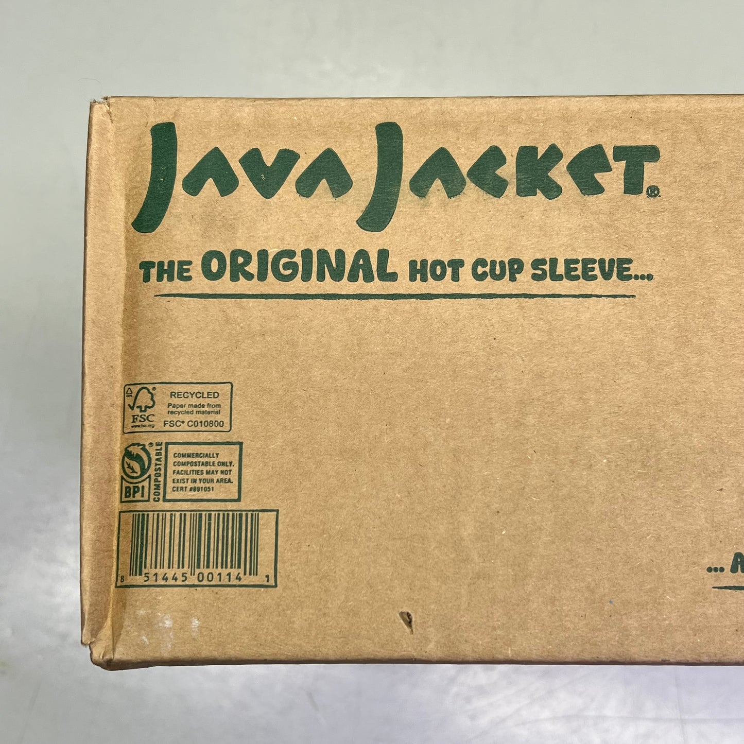 ZA@ JAVA JACKET (500 PACK) Paper Hot Cup Sleeve Fits 12-20 oz Brown (Distressed Box) A