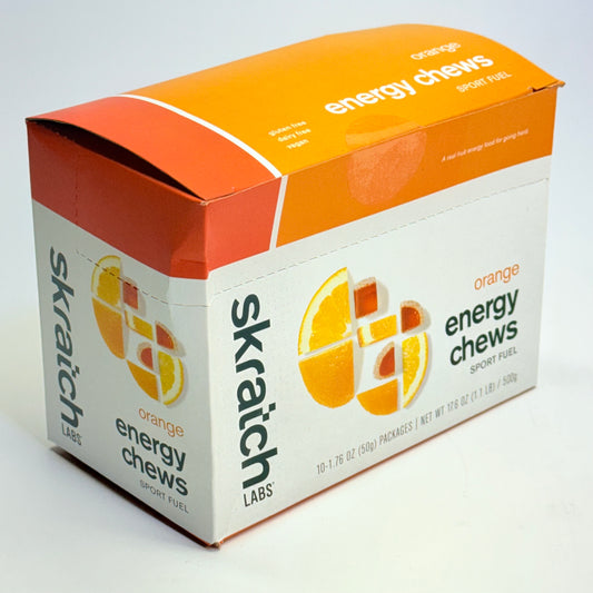ZA@ SKRATCH (10 PACK) Orange Energy Chews 1.76 Oz BB 12/26 (New - Dented Box)