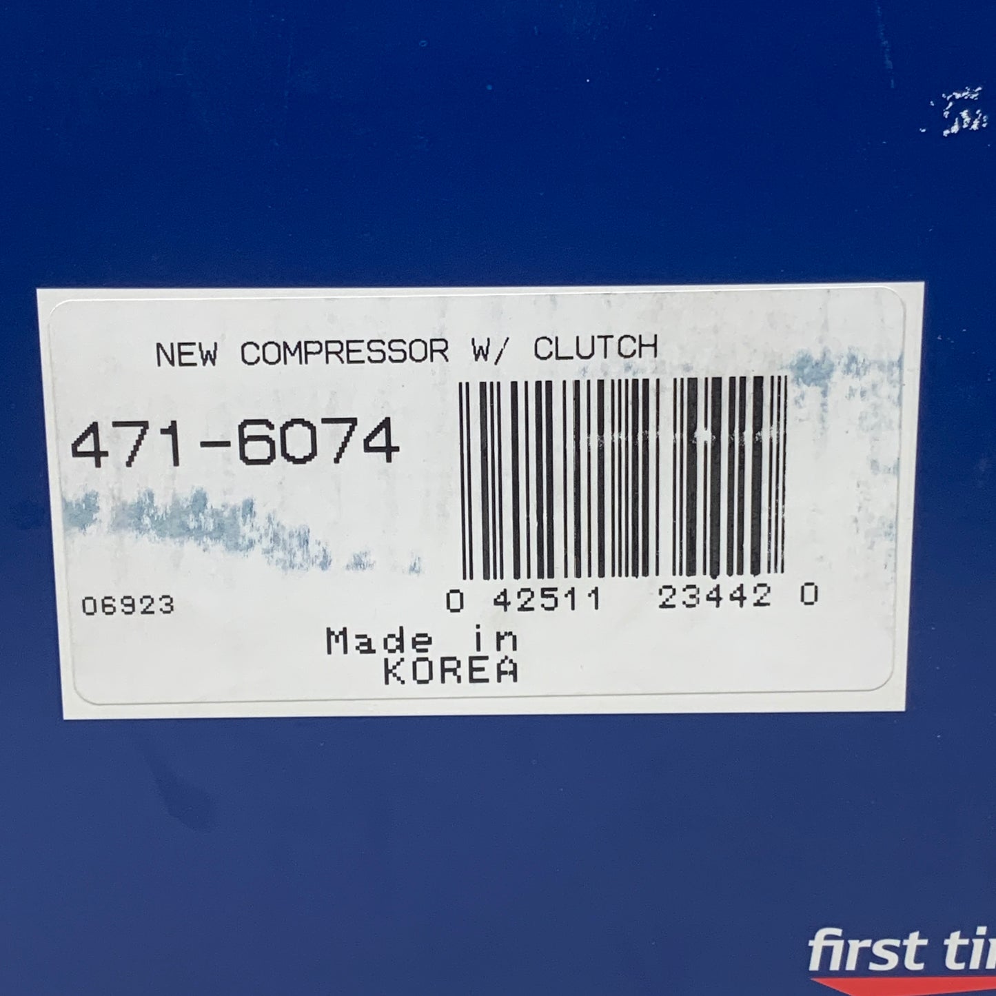 DENSO R-134A A/C Compressor With Clutch 06923 471-6074