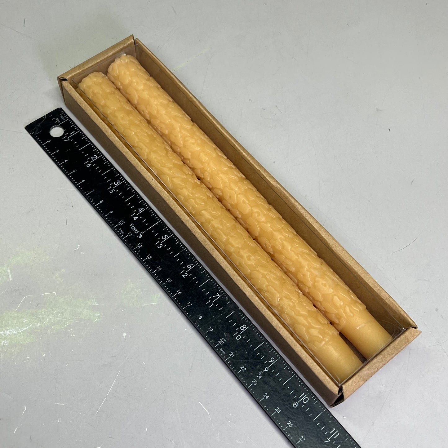 CREATIVE CO-OP (2 PACK) Leopard Print Taper Candles Unscented 10" Tan CD2231