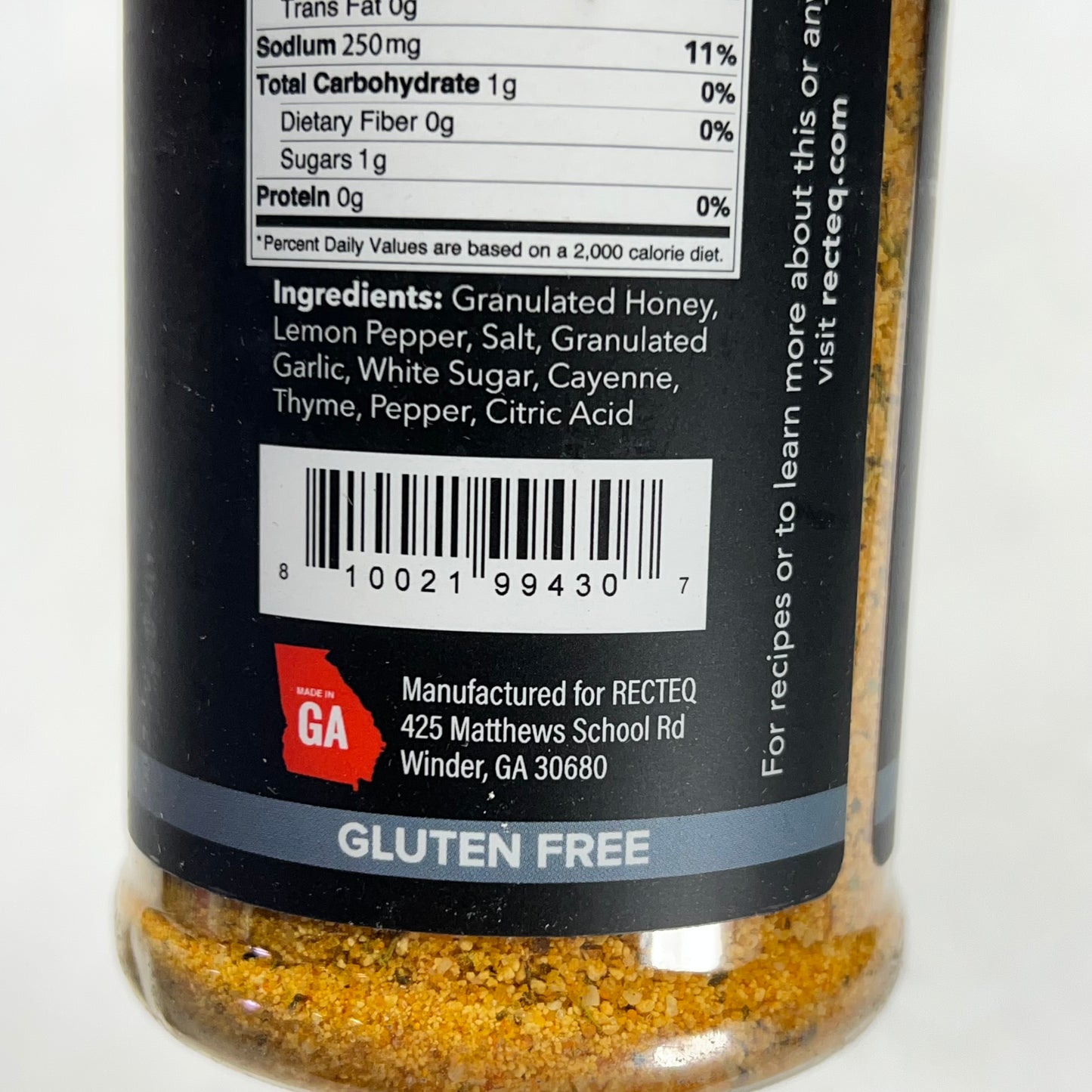 RECTEQ Chef Jhon's Soul Powder Rub Hot Lemon Pepper Seasoning  11.4 oz BB 09/27