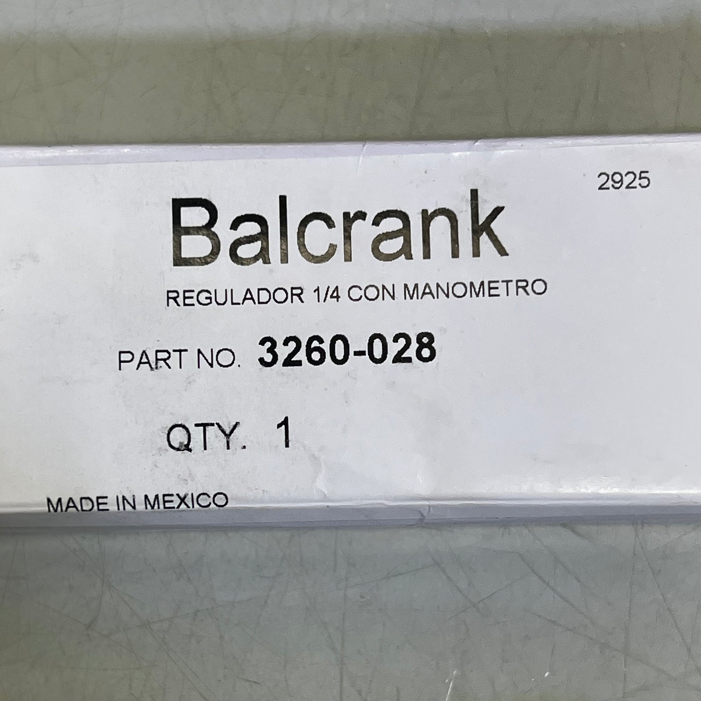BALCRANK Air Regulator Mini W/ Gauge 1/4" NPT(F) Black/Yellow 3260-028