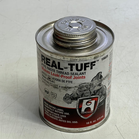 HERCULES REAL-TUFF PTFE Paste Thread Sealant Leak-Proof Joints 16 Oz White 15625