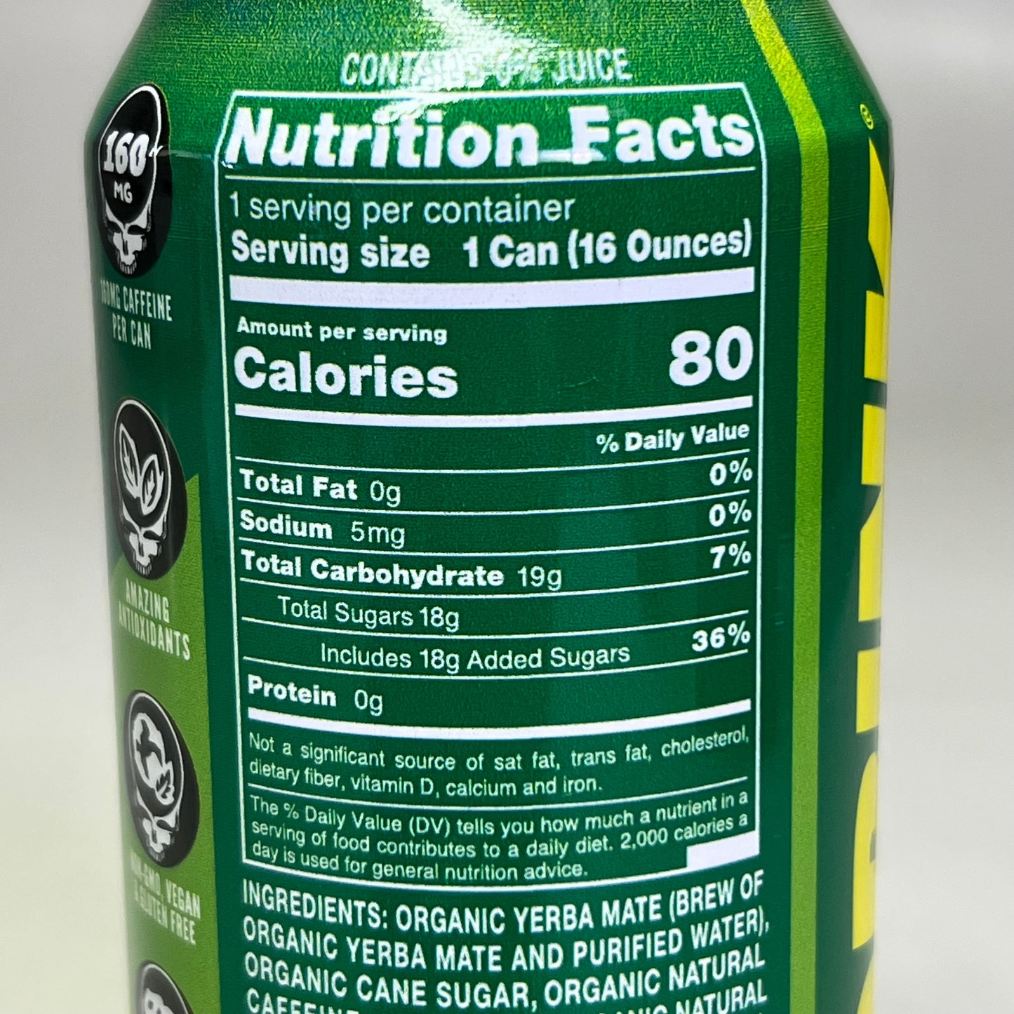 ZA@ WEIRD YERBA (12 PACK) Mystical Mint Yerba Mate 16 fl oz (New) C