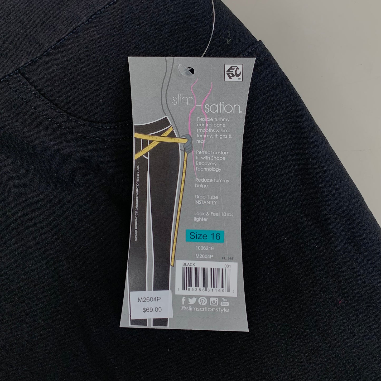 MULTIPLES Narrow Leg Pant Petite Women's Sz 16 Black