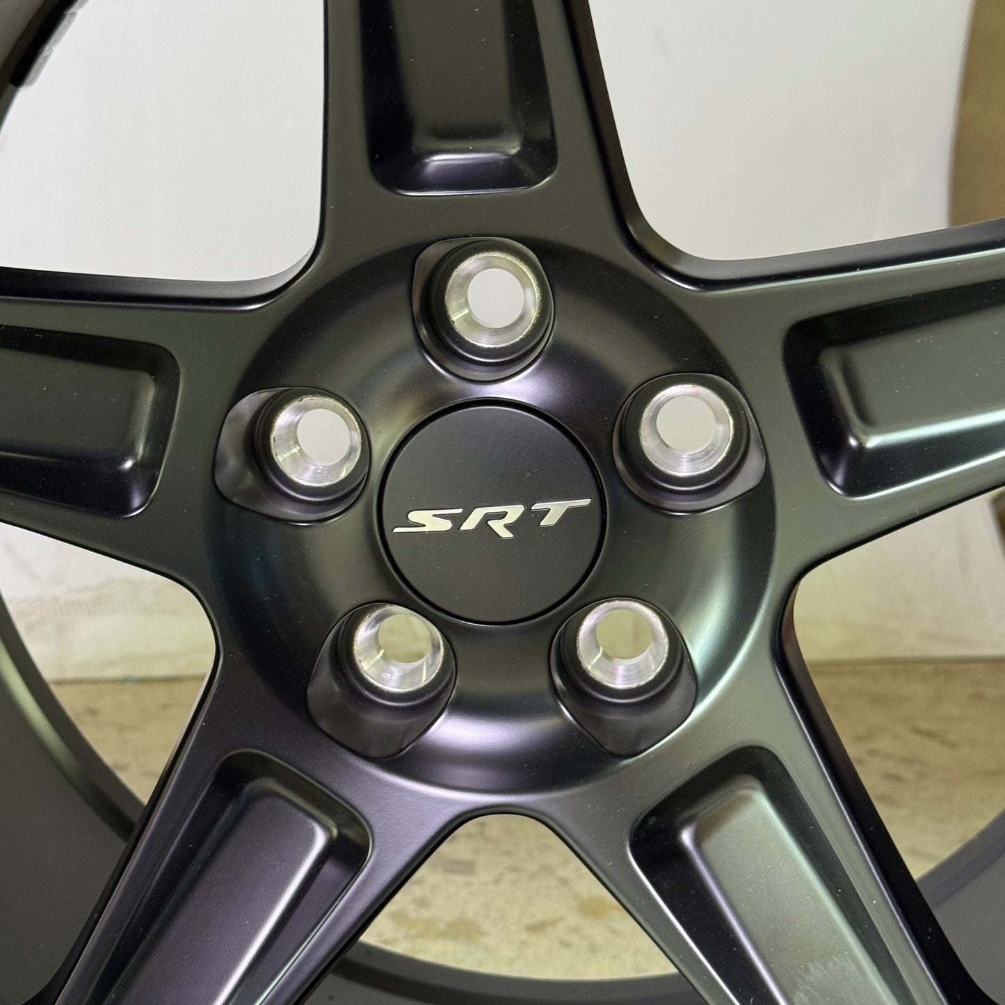 SRT (SET OF 4) Dodge Challenger SRT Demon Wheels & Tires Sz P315/40R18 102W, DOT 3M53917 Black