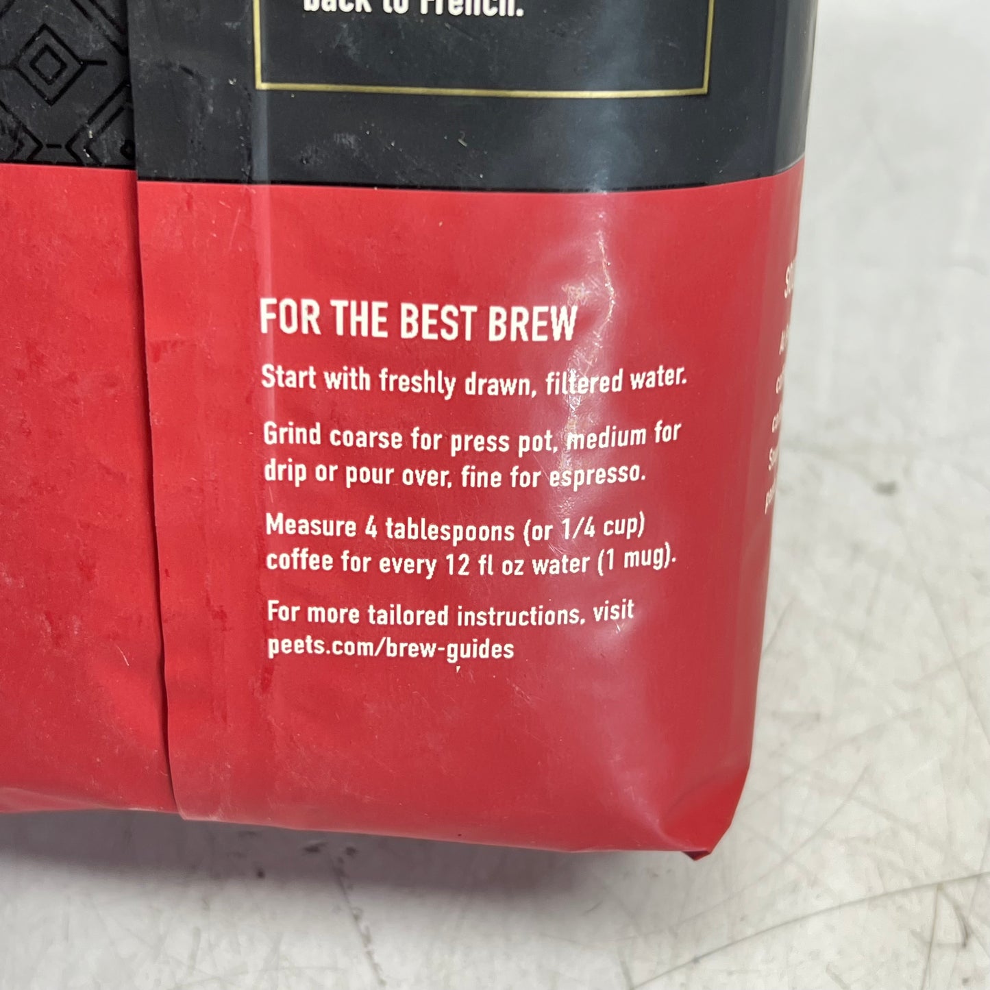 PEETS (2 PACK) Whole Bean Coffee French Deep Roasted Roasted Dark 1 Lb BB 03/27
