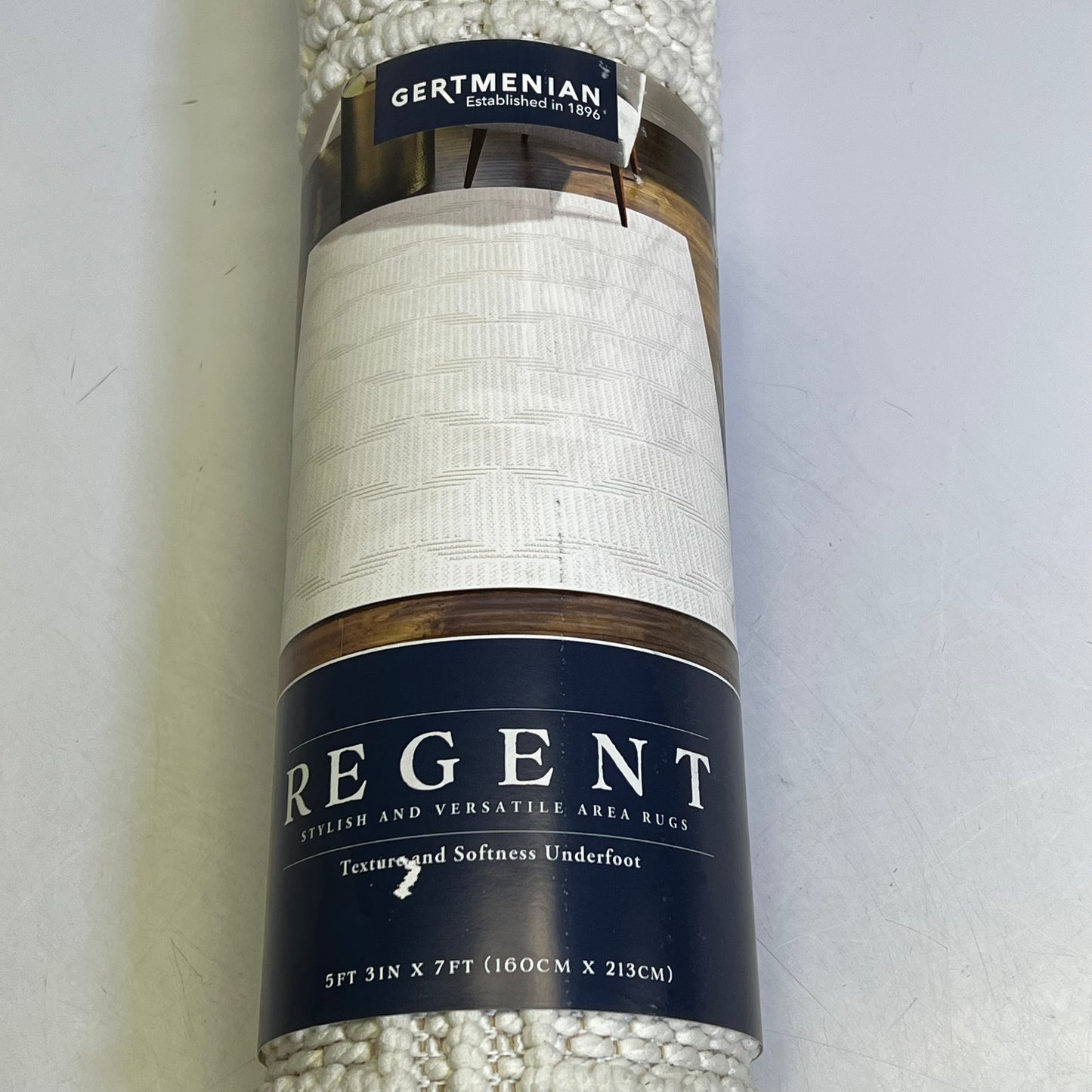 ZA@ GERTMENIAN Accent Area Rug 5' x 7' Ameca Cream 1876750 A