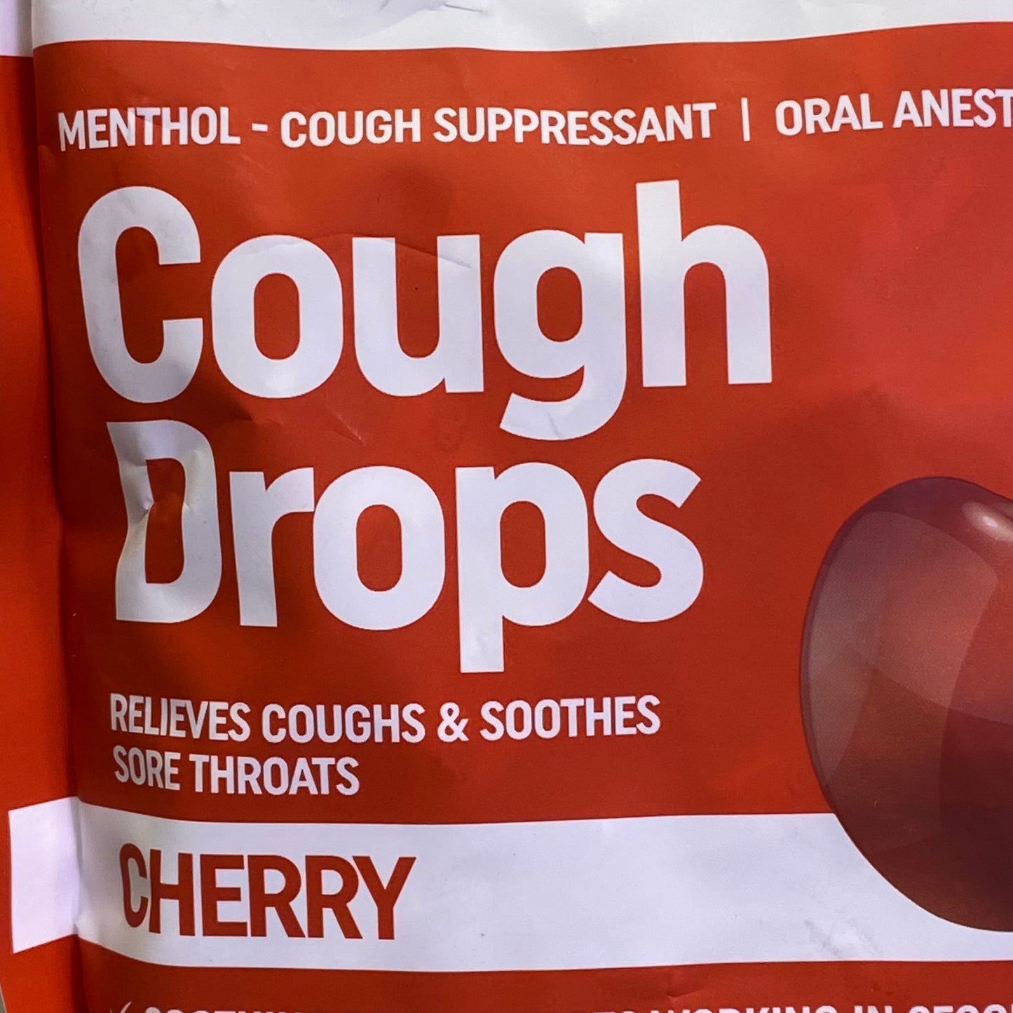 MGC HEALTH (6 PACKS Of 80 Drops) Menthol Cough Drops 80 Drops Red IT000037-80 BB 10/25