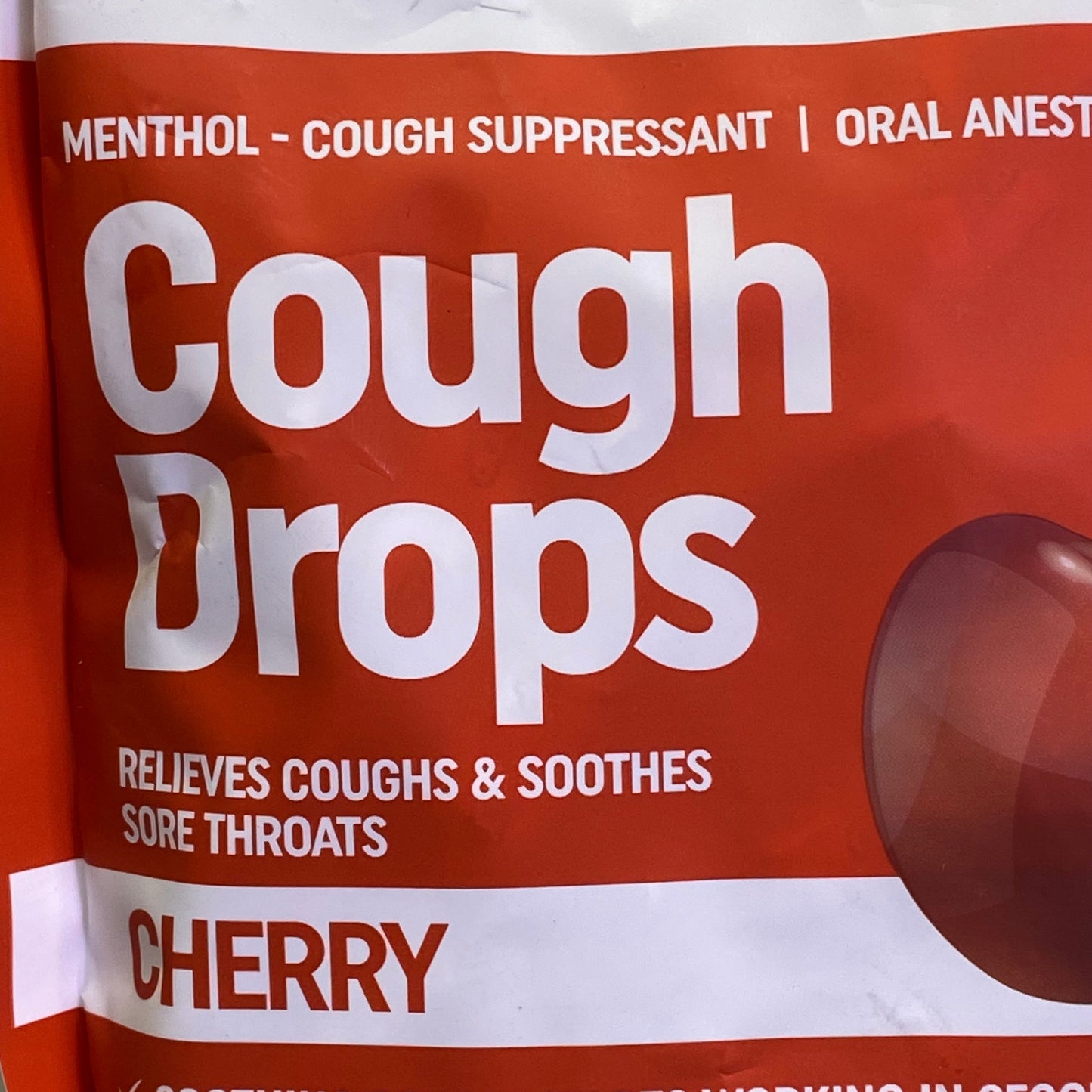 ZA@ MGC HEALTH (6 PACKS Of 80 Drops) Menthol Cough Drops 80 Drops Red IT000037-80 BB 10/25 B