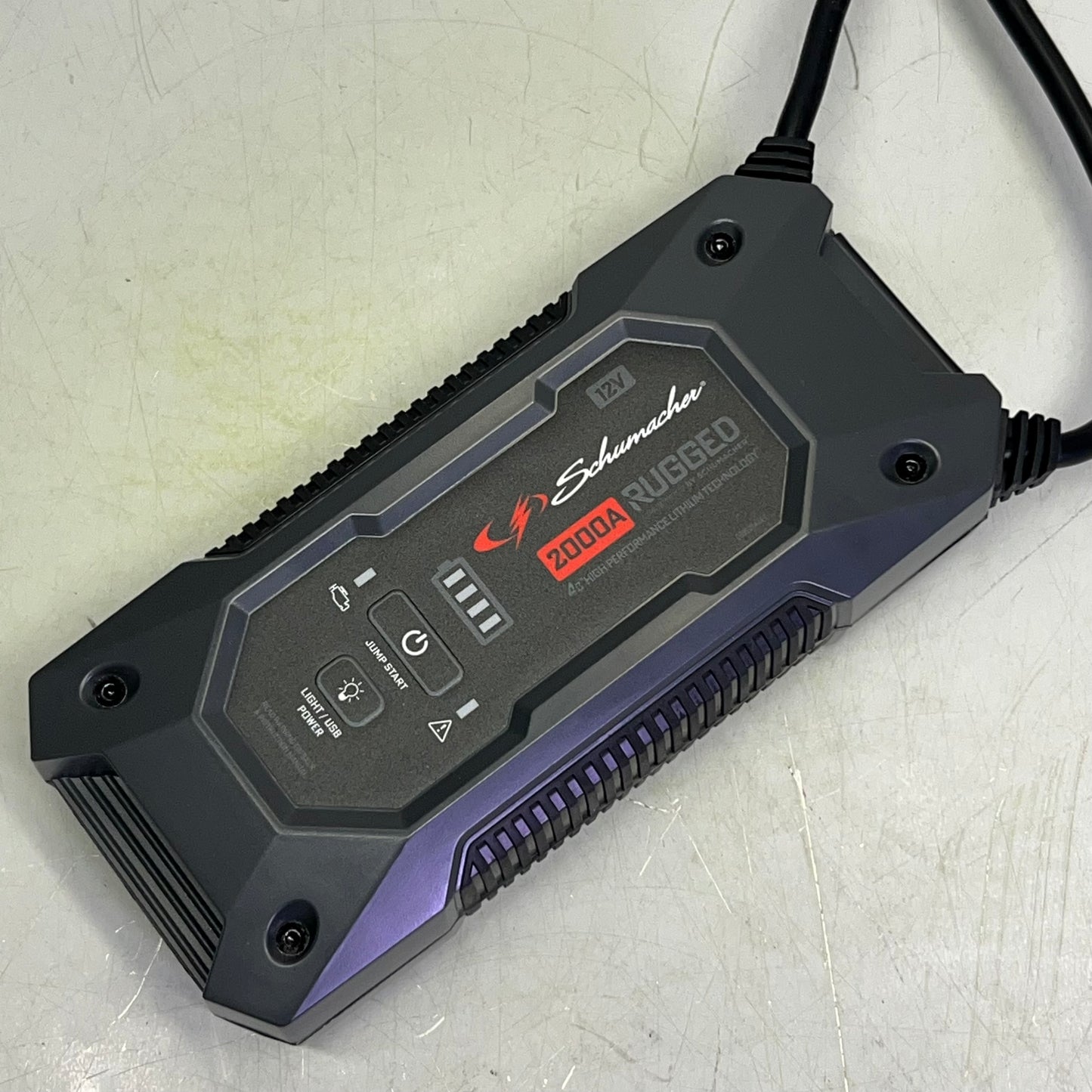 SCHUMACHER  Peak Amps Rugged Lithium Jump Starter & Power Bank for 10.0L Gas & 8.0L Diesel Engines SL1651