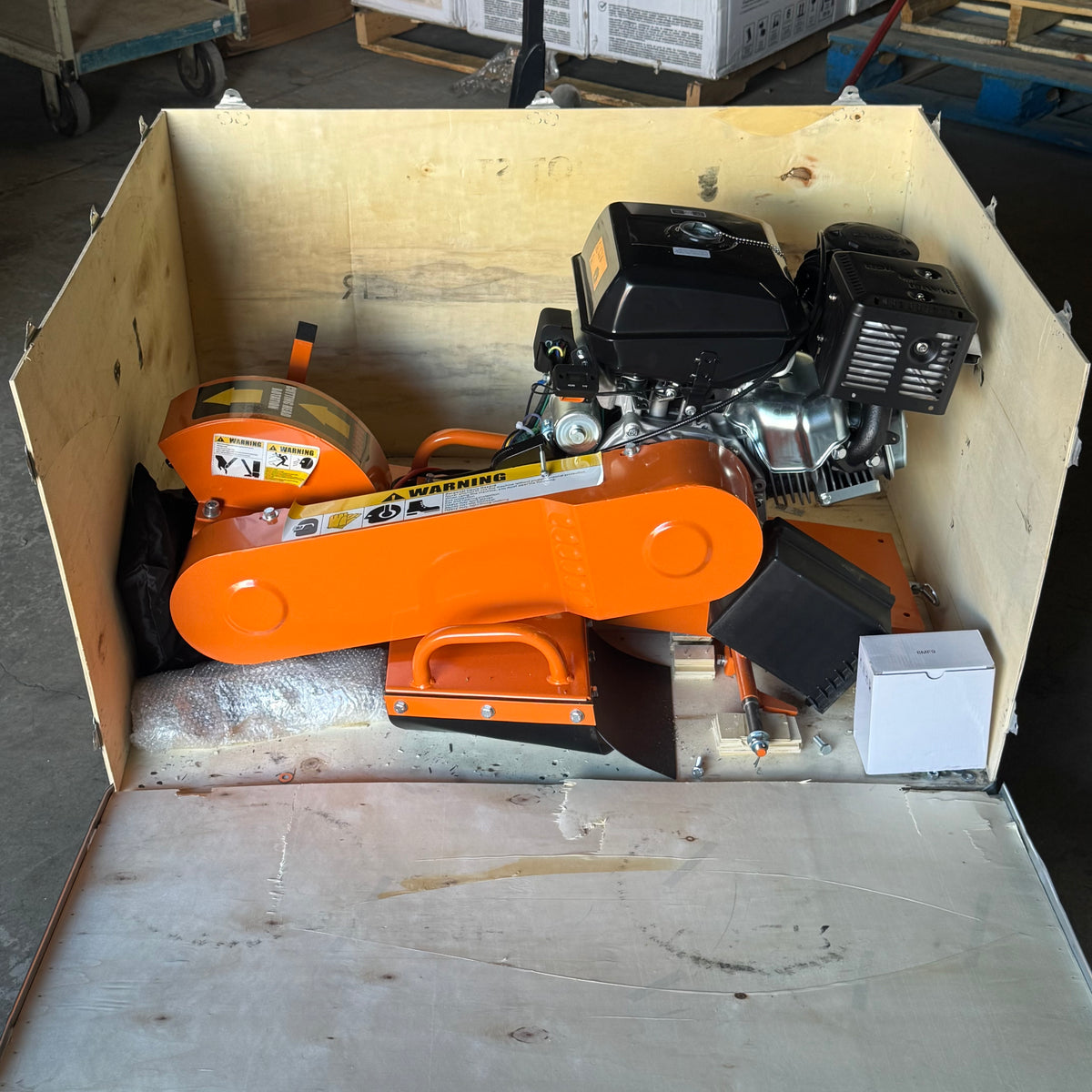 POWER KING 14HP Commercial Stump Grinder  Electric Start Green Teeth, Orange PK0803-EH