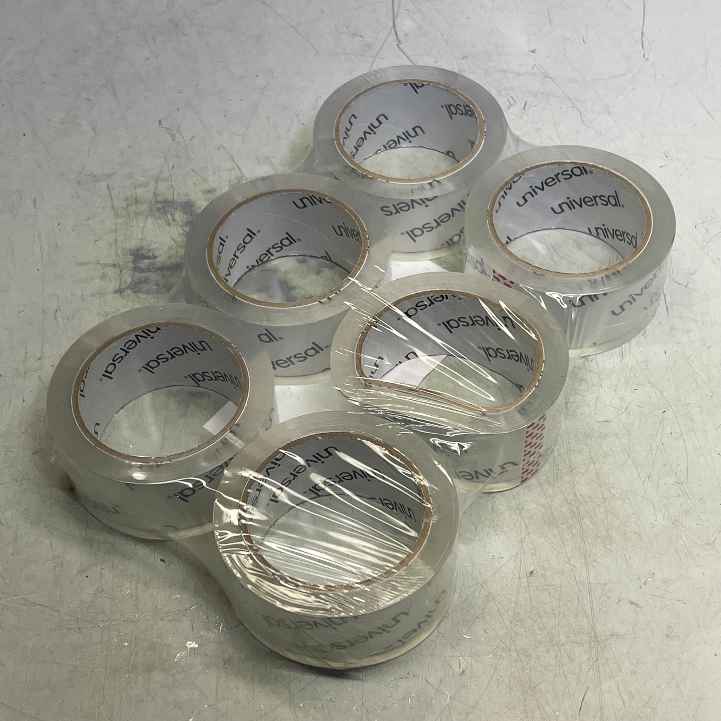 ZA@ UNIVERSAL (6 PACK) Moving & Packing Acrylic Box Sealing Tape Clear UNV33102 (Damaged)
