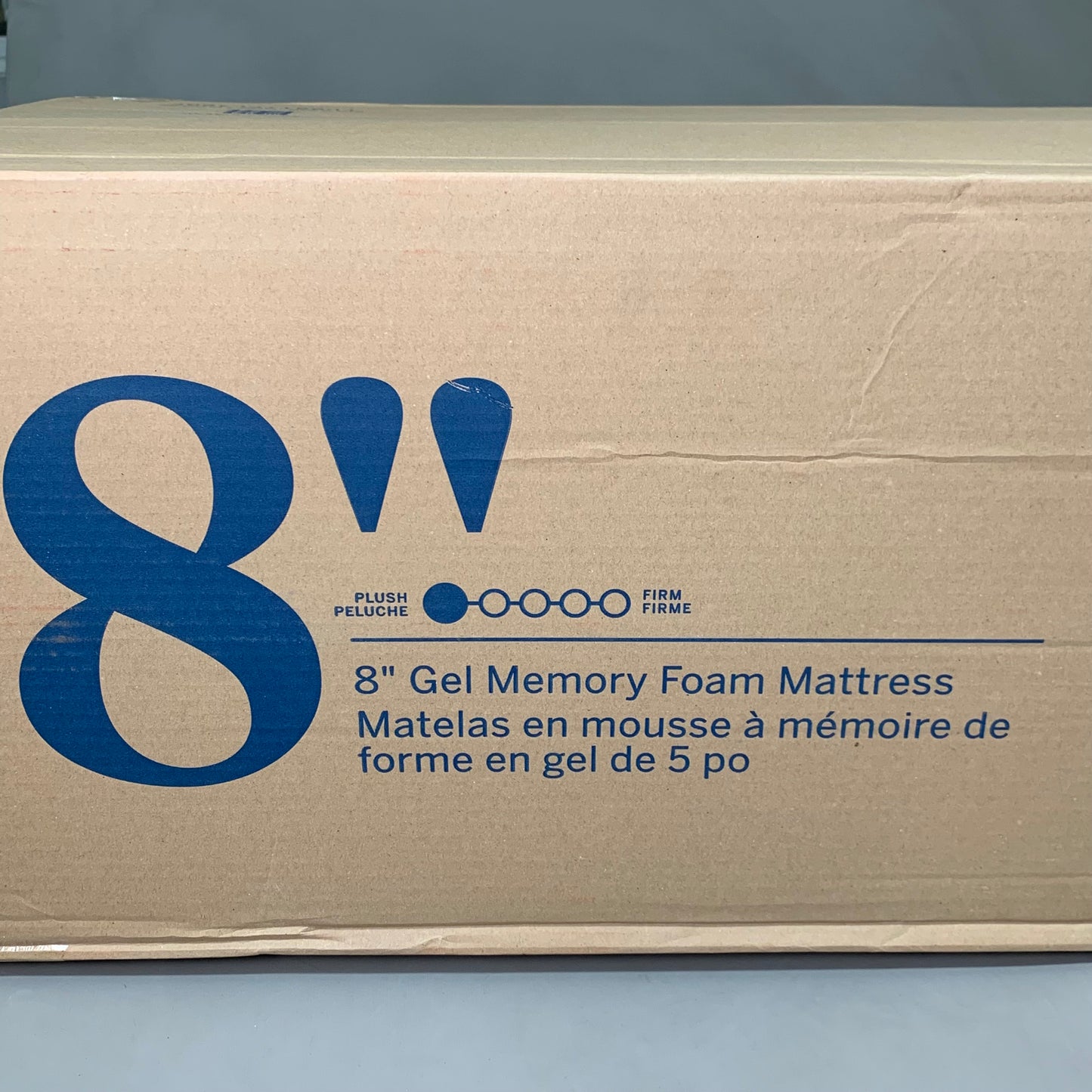 LUCID 8" Gel Memory Foam Mattress Plush Twin White LU08TTPL30GF