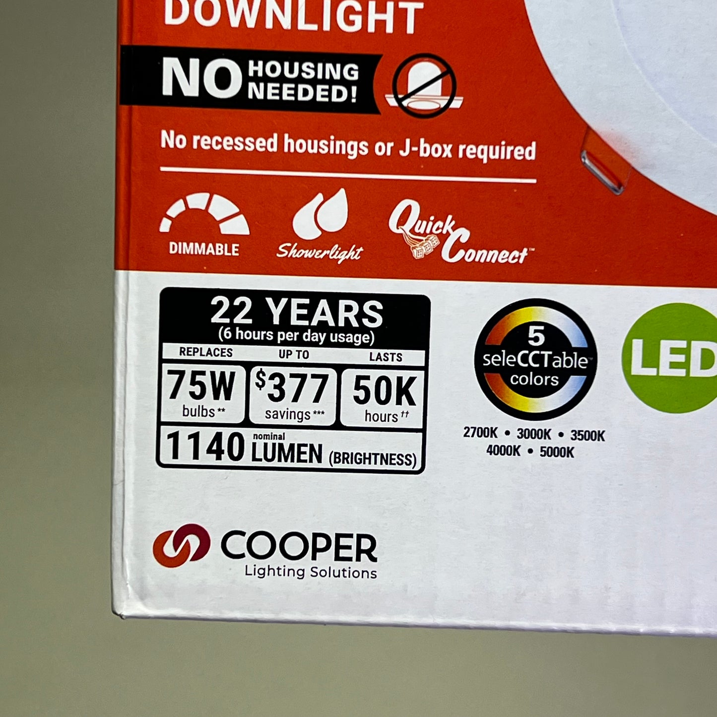 HALO Ultra Thin Canless Downlight Slim Edge  6" 1140 Lumen HLBPH6099FS1EMWR
