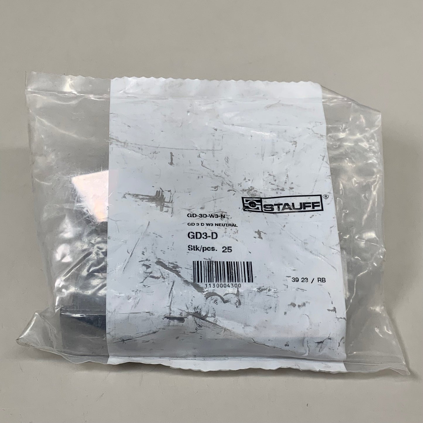 STAUFF (25 PACK) Cover Plate Twin Series 3D Carbon Steel Zinc/Nickel GD-3D-W3-N