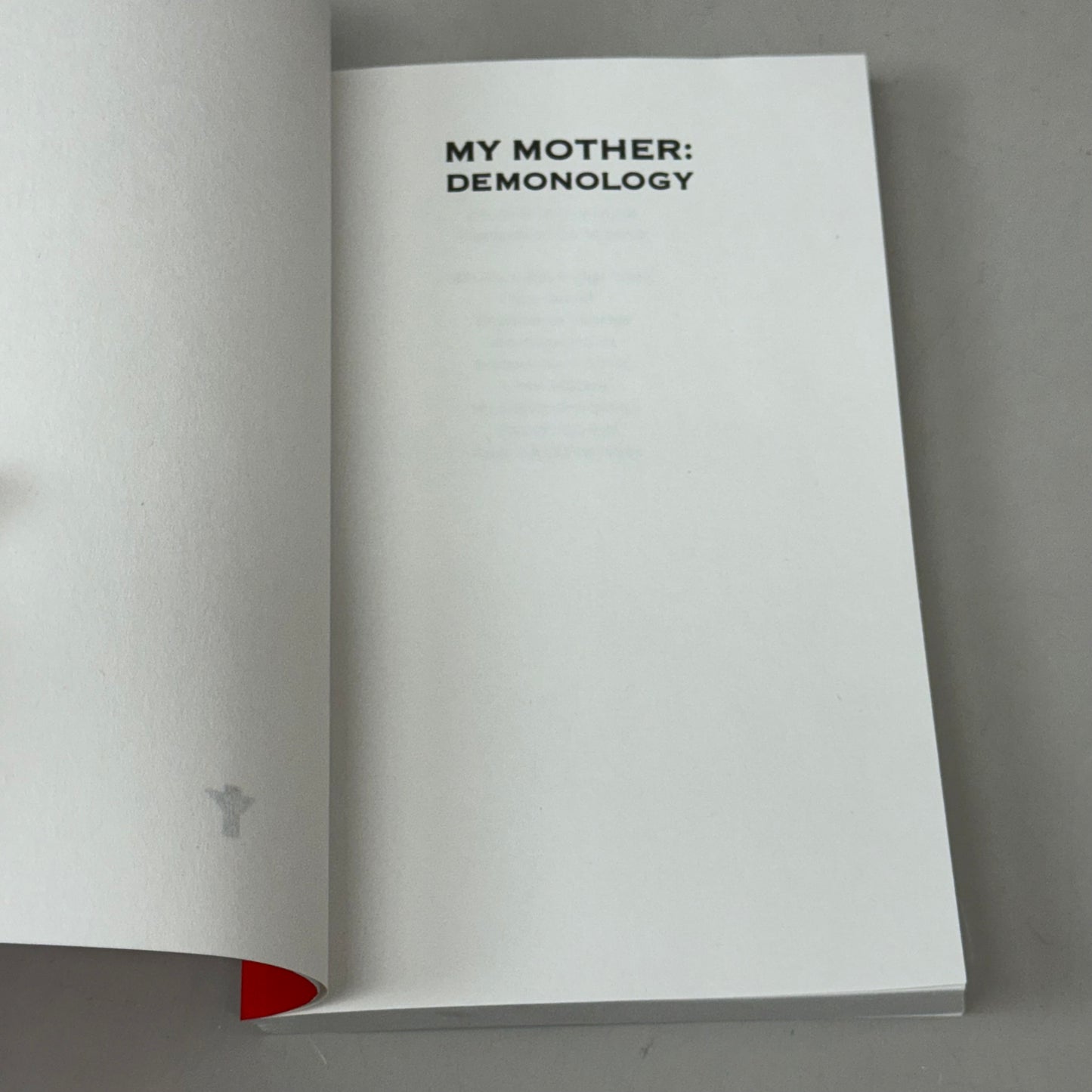 GROVE PRESS MY MOTHER: DEMONOLOGY A NOVEL By Kathy Acker Paperback Fiction