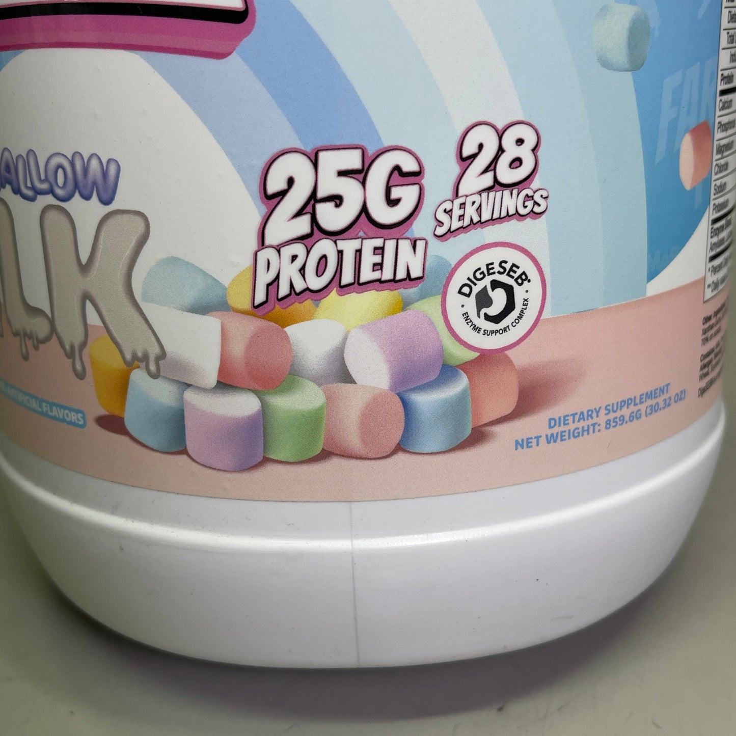 ZA@ AXE & SLEDGE Farm Fed 25G 100%Whey Protein Marshmallow Milk 28 Servings BB 04/26 C
