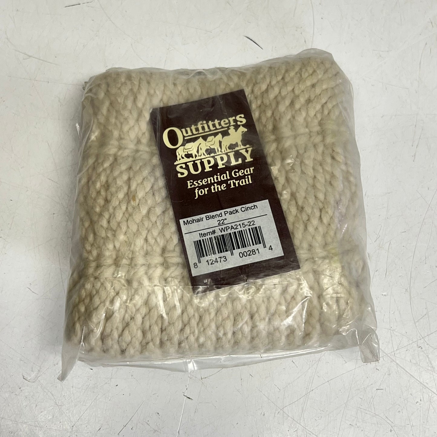 OUTTFITTERS SUPPLY Decker Horse/Mule Pack Cinch Mohair/woo Blend 22" Crème WPA215-22