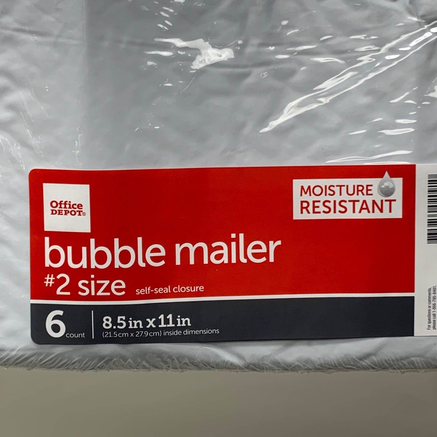 OFFICE DEPOT (48 PACK) Bubble Mailer #2 Size 8.5” x 11” Moisture Resistant 50735854020854