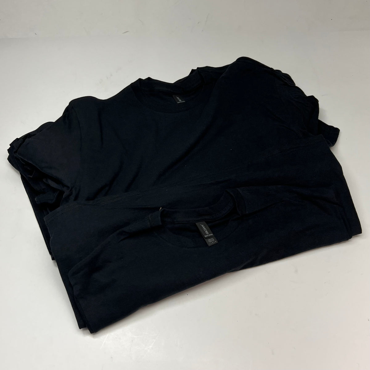 ZA@ GILDAN (12 Pack) Soft Style Plain Tees Neck Short Sleave 100% Cotton Large Black