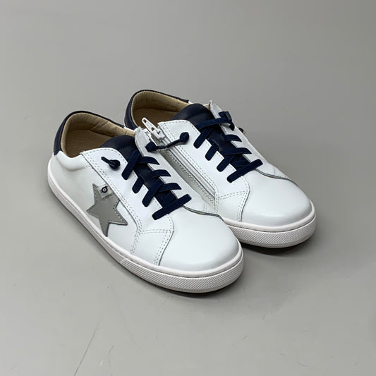 OLD SOLES Comet Runner Sneakers Kid’s Sz 1 EU 32 Snow/Navy/Gris #6149