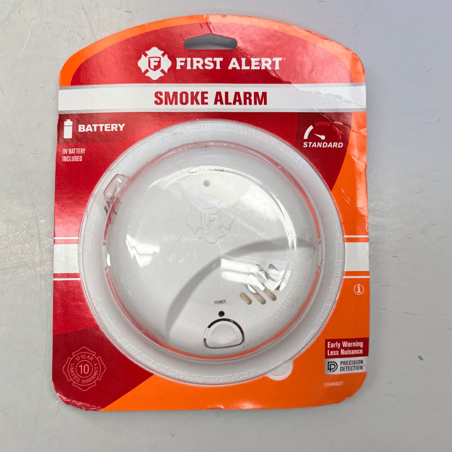 FIRST ALERT Battery-Operated Ionization Smoke Alarm White 1046827