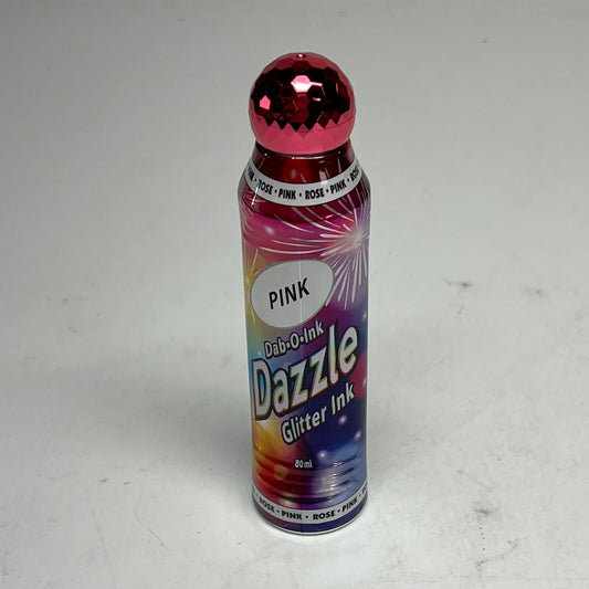 DAB O INK (12 PACK) Dazzle Shimmery Glitter Ink Bingo Dot Marker 80 Ml Pink A26