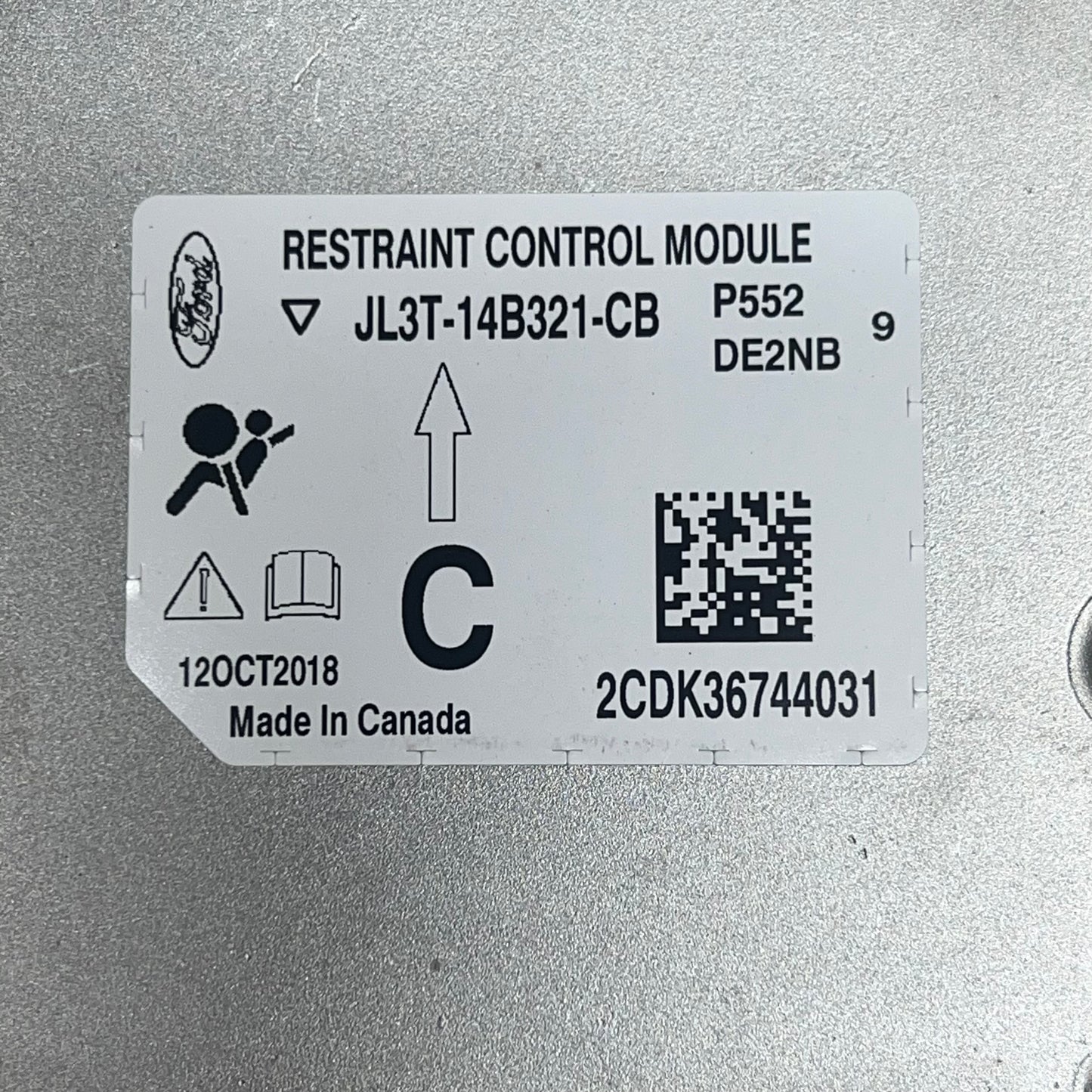FORD SDM Control Module Sensor Assembly Genuine OEM 2018-20 F-150 JL3Z-14B321-D