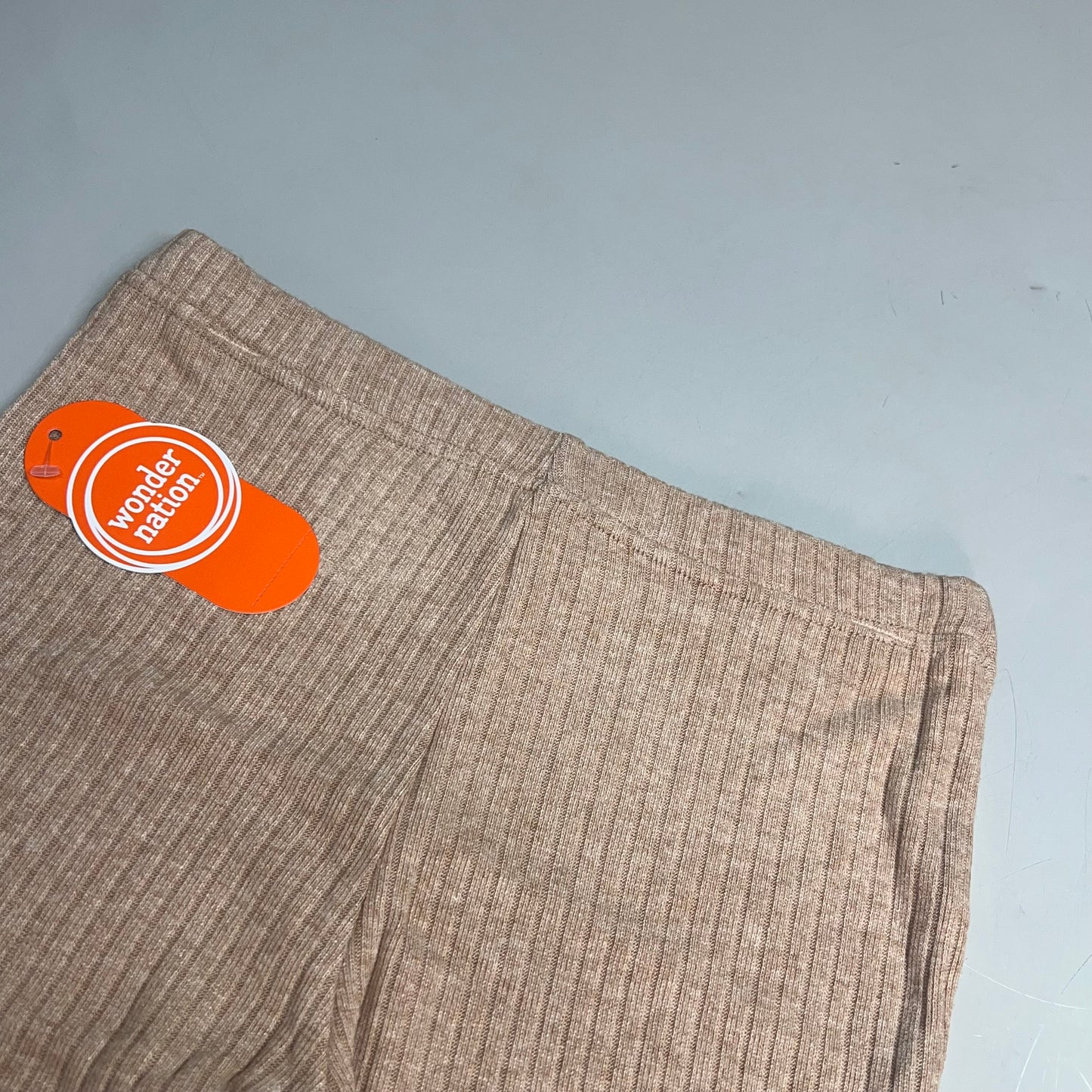 ZA@ WONDER NATION Twin Rib Bottoms Girl Sz L (10-12) Dark Latte Heather