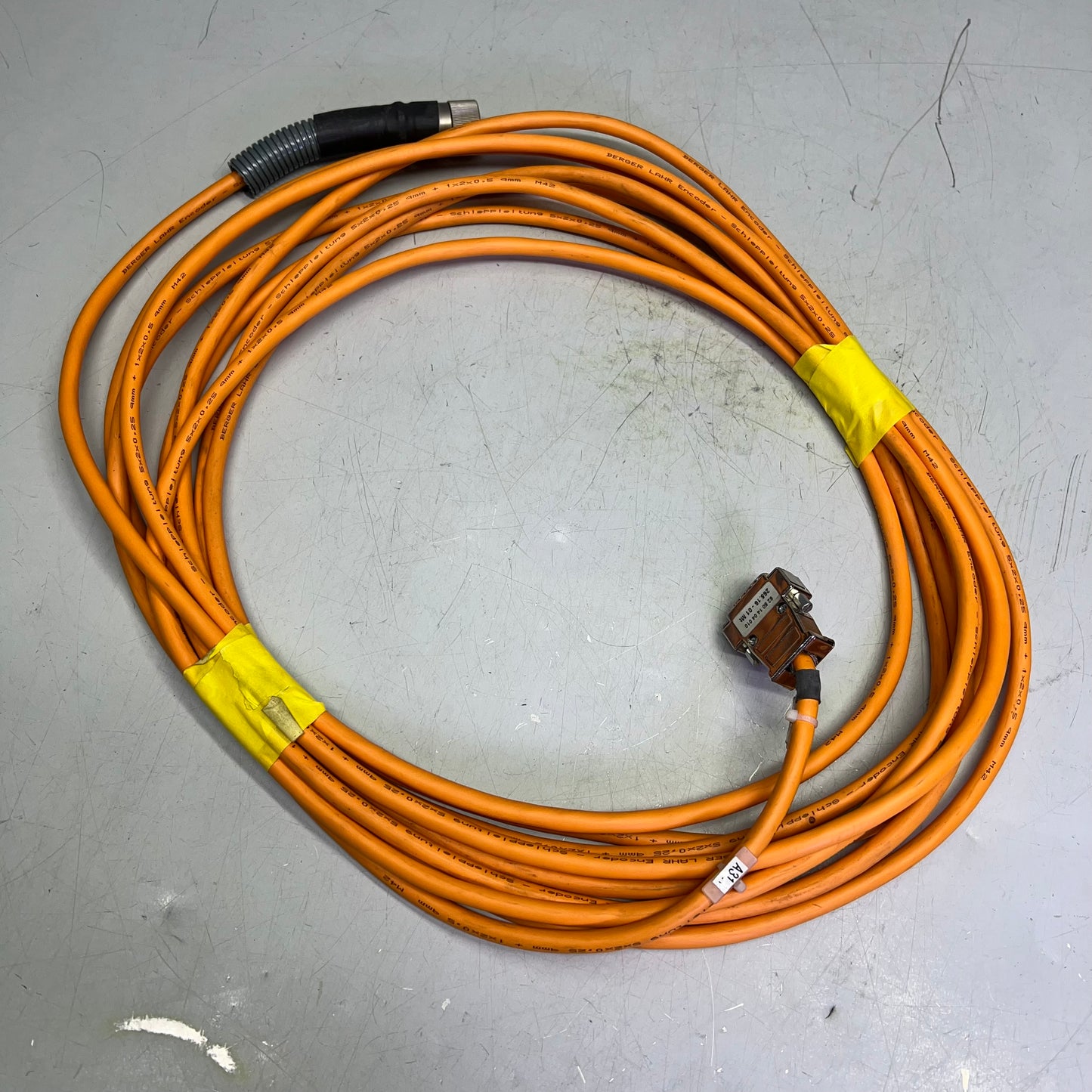 BERGER LAHR Schleppleitung Encoder 5x5x0.25 4mm + 1x2x0.5 4mm Orange M42