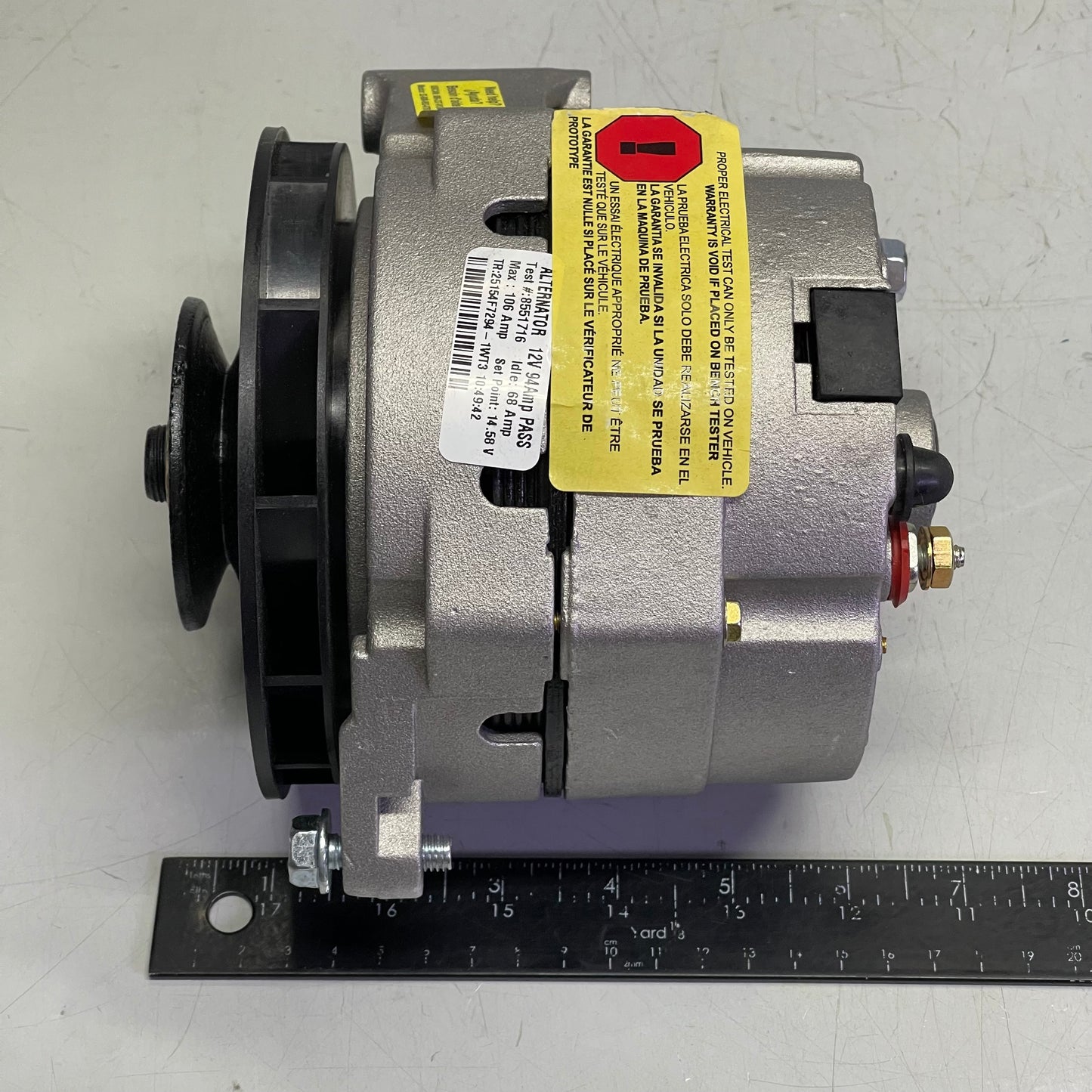 NAPA Replacement Alternator 213-4356SW