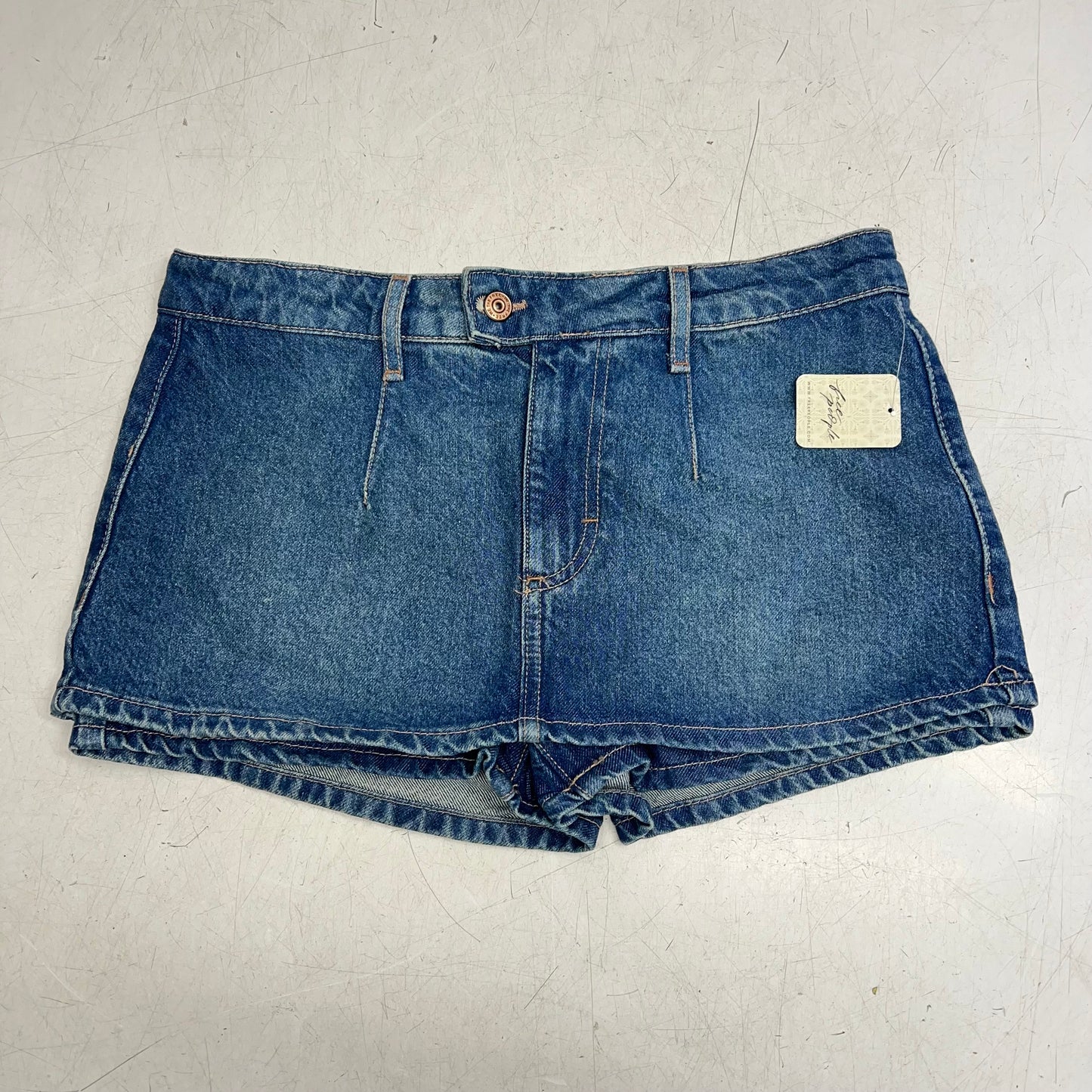 FREE PEOPLE  Gallivanting Peekaboo Skort Women's Sz 28 Blue Rebel OB1904070