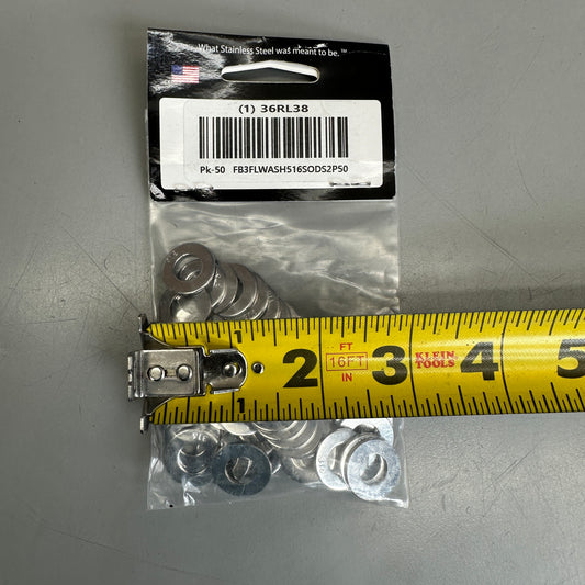 FOREVER BOLT Stainless Steel Flat Washer Sz 5.5 in x 3 in 50 Pack