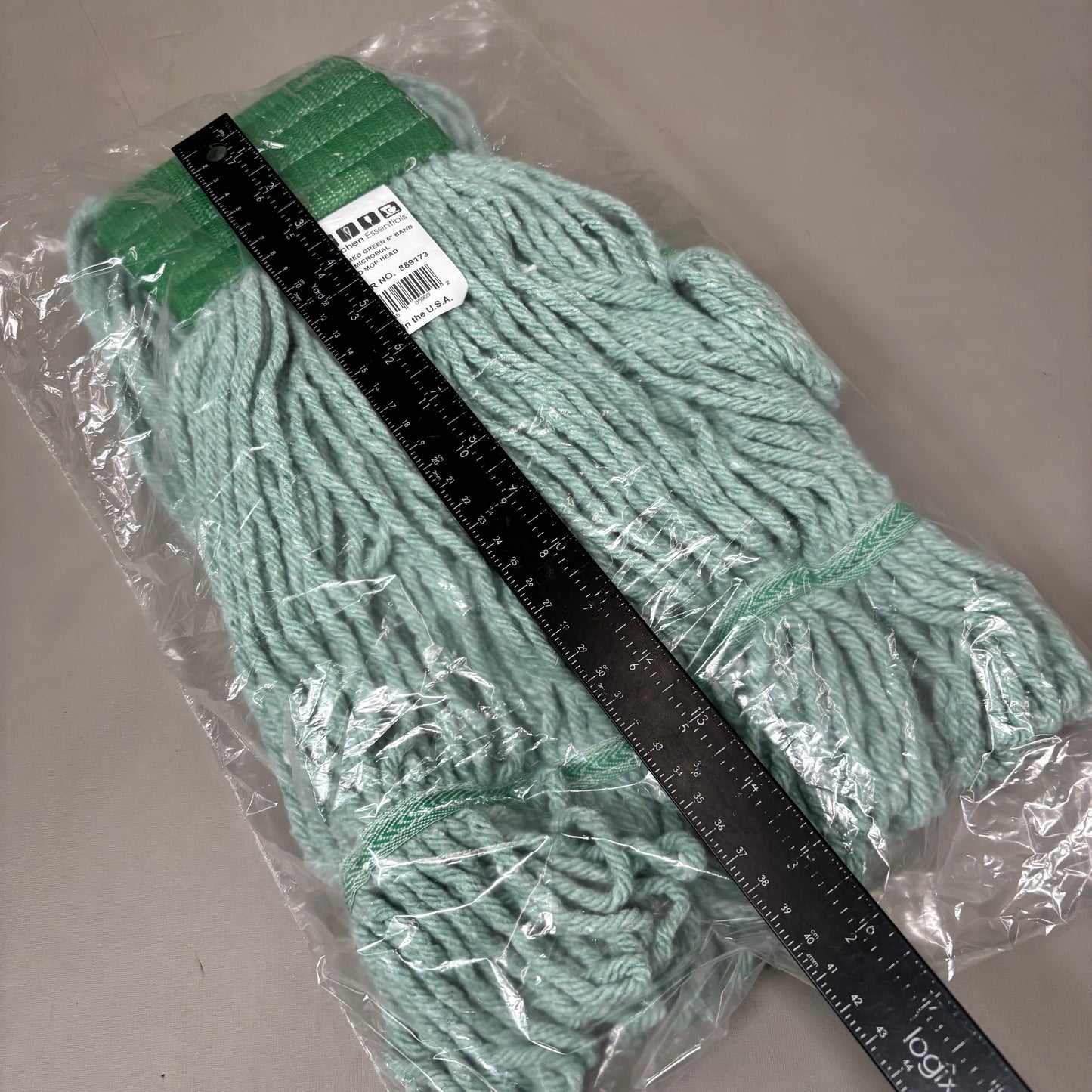 ZA@ KEITH KITCHEN ESSENTIALS (8 PACK) Looped End Mop Head 4-Ply Yarn 5"W Band Green As-is 889168