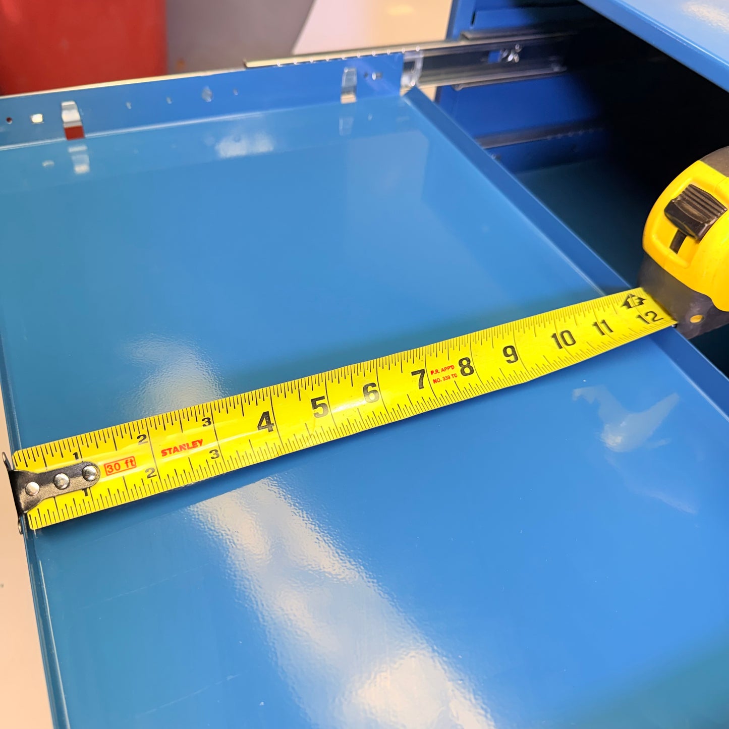 DURHAM MFG 5 Drawer Small Parts Slide Rack Cabinet Class C 12-1/2"x 20-1/2"x 21"  Blue New-Other