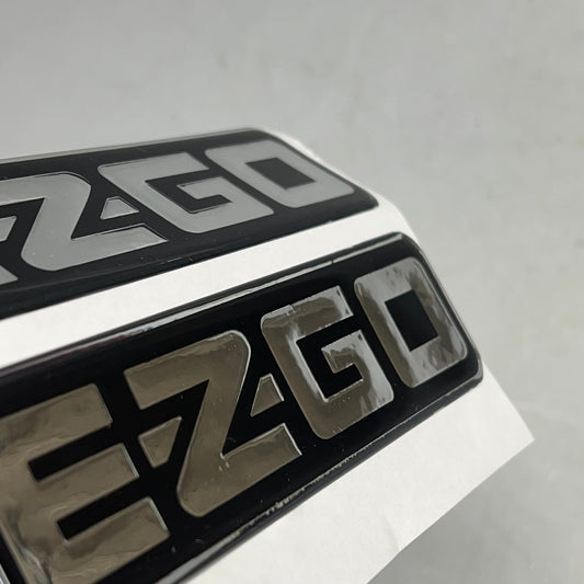E-Z-GO (3 PACK) Cowl Decal Sticker 8"x1" Chrome/Black 619206