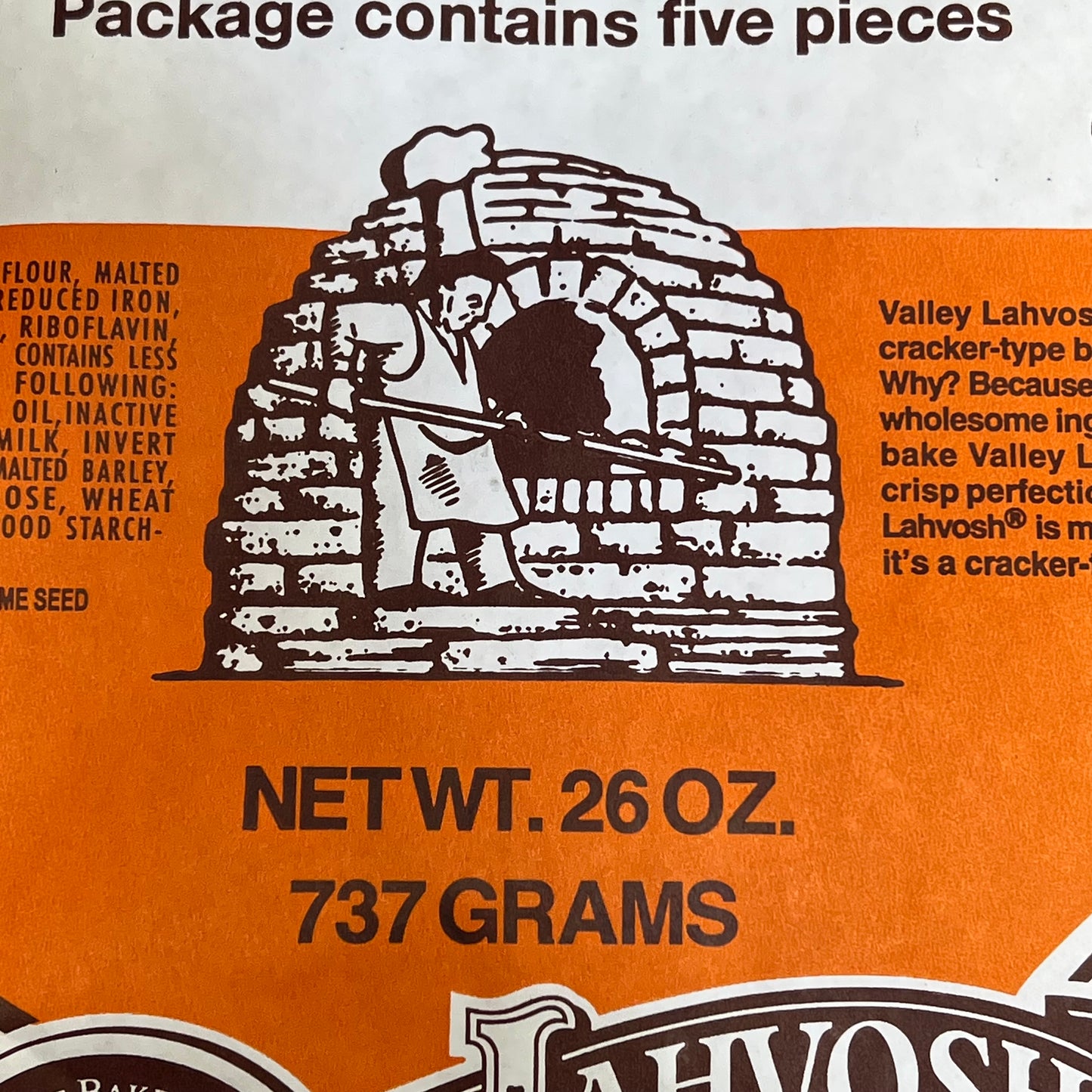 ZA@ VALLEY LAHVOSH (1 PACK, 5 EACH) Cracker Rounds "Breaking Bread" 15"  BB 04/27