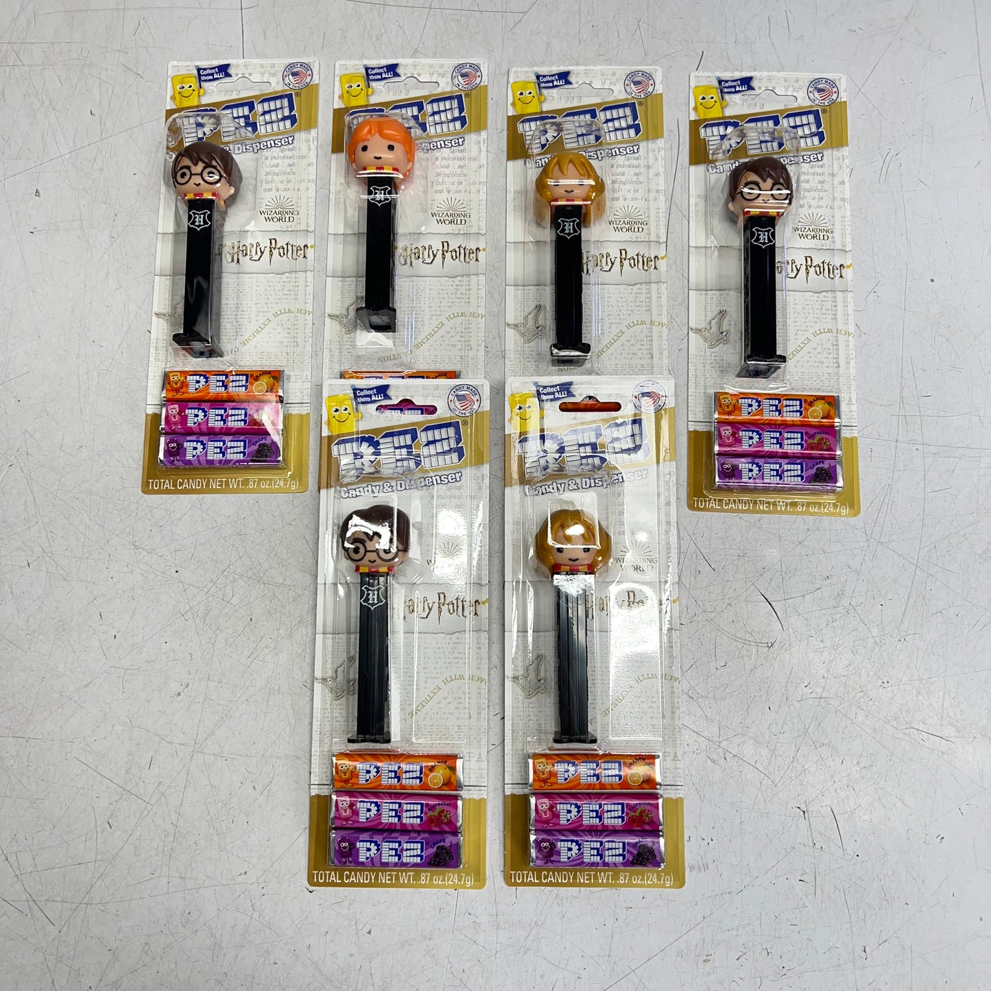 PEZ (6 PACK) Harry Potter Assorted Characters Candy Dispensers BB 12/29 039871
