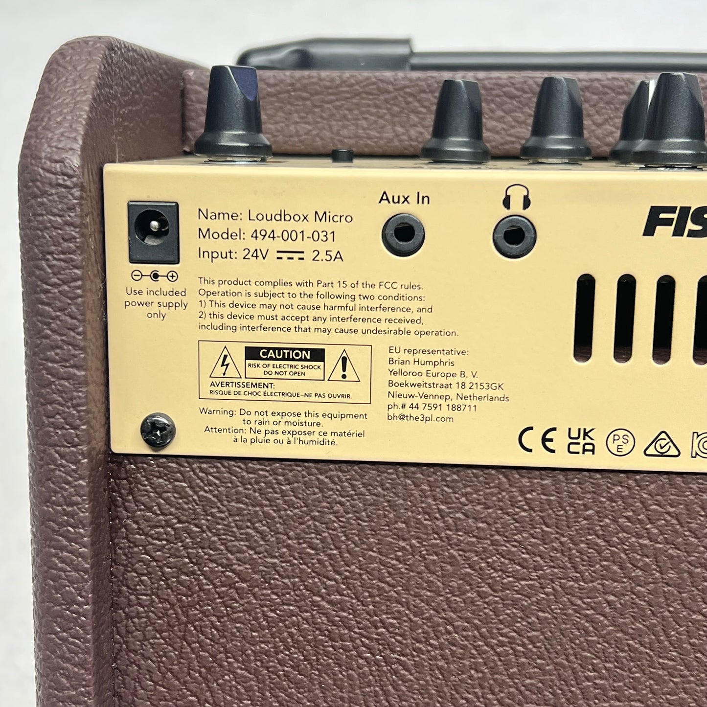 FISHMAN Loudbox Micro Acoustic Guitar Amplifier 40W 1 X 5.25" Brown PRO-LBT-4|00