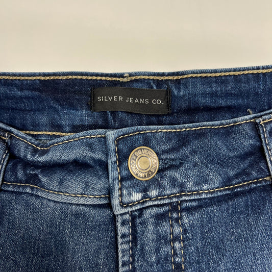 SILVER JEANS Boyfriend Mid Short 5-pocket Women's Sz 30/4.5 Indigo L53608EAF242